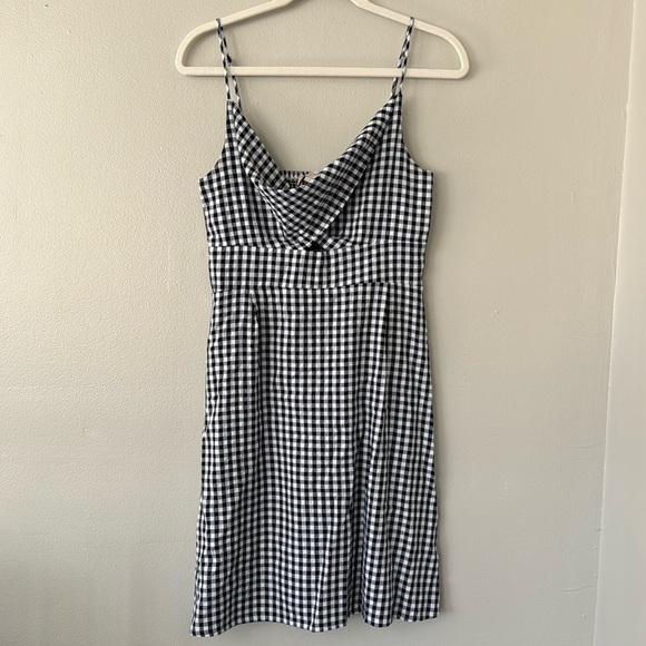 Loft Gingham Twist Cutout Cami Dress - Picture 2 of 7